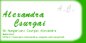 alexandra csurgai business card